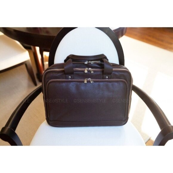 Brunello Cucinelli briefcase brown leather work bag Men's gift - Picture 2 of 12